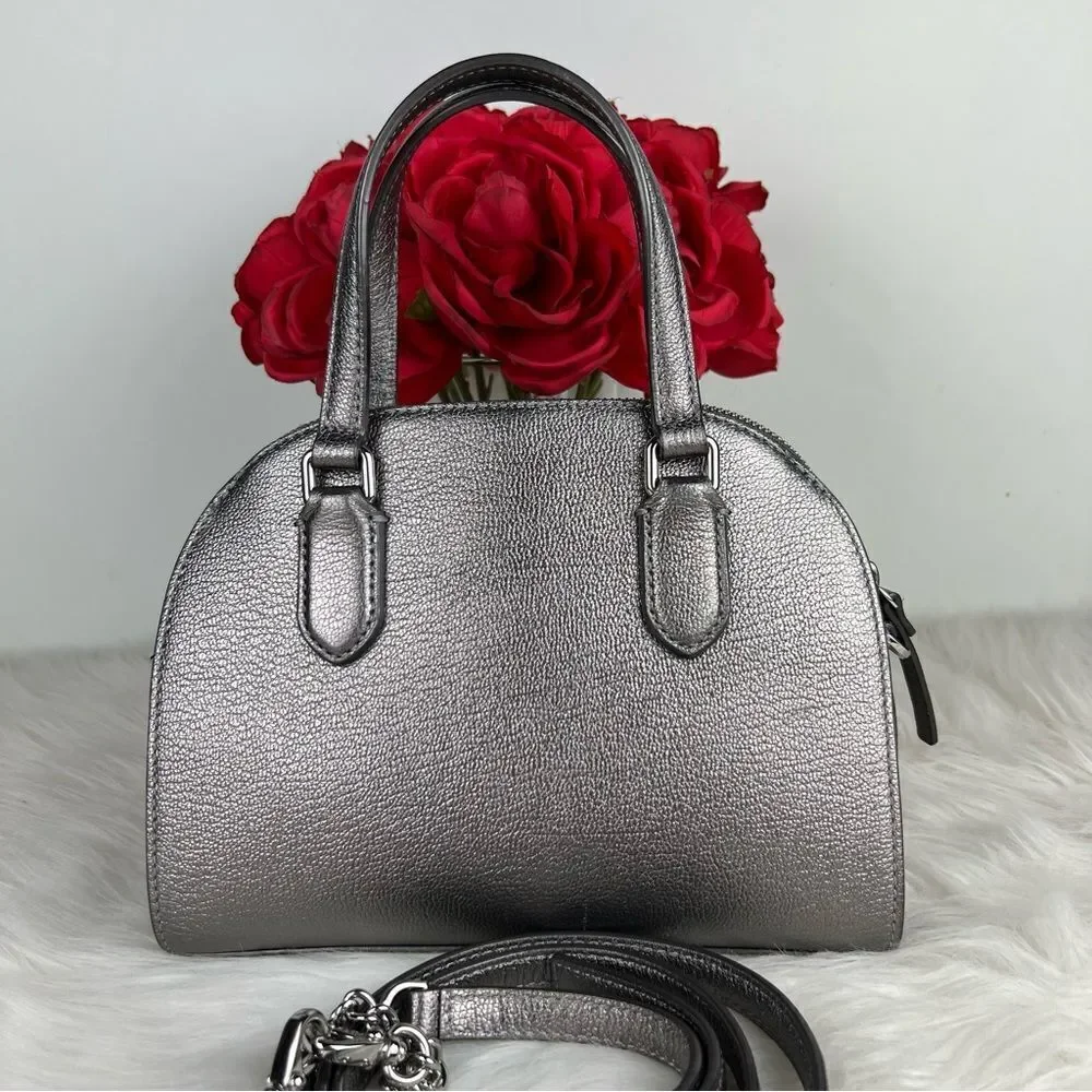🍓 Kate Spade embellished gunmetal silver satchel 🍓